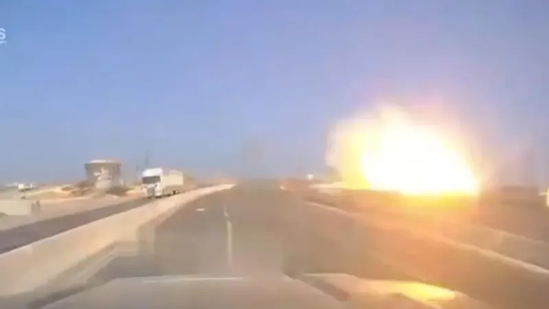 İran İsrail'in liman kenti Aşdod'u vurdu! Saldırı anı araç kamerasında
