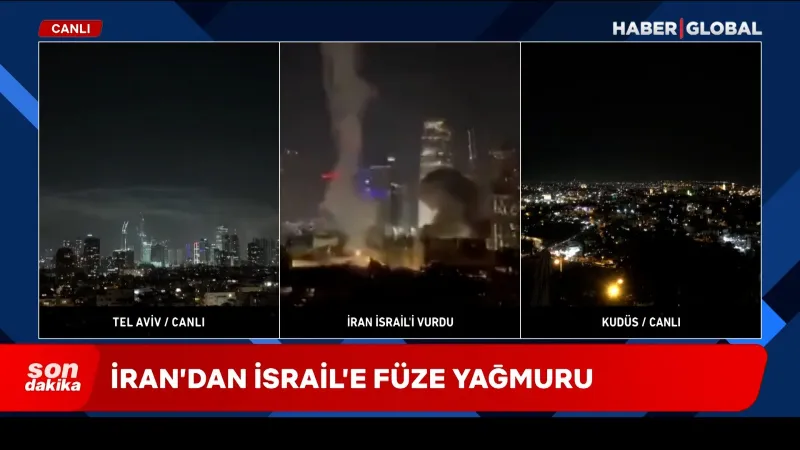 İran’dan İsrail’e füze yağmuru: Tel Aviv ve Kudüs’te sirenler çalıyor