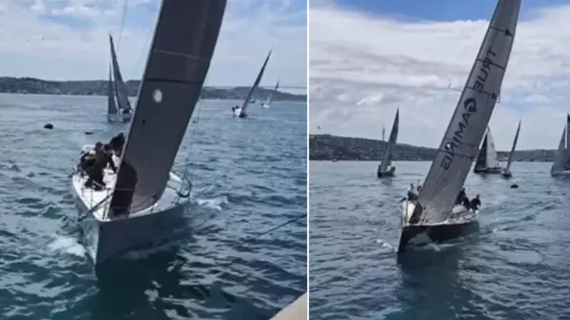 İstanbul Boğazı'nda Korku Dolu Anlar: Yelkenliler Kaza Tehlikesi Atlattı!