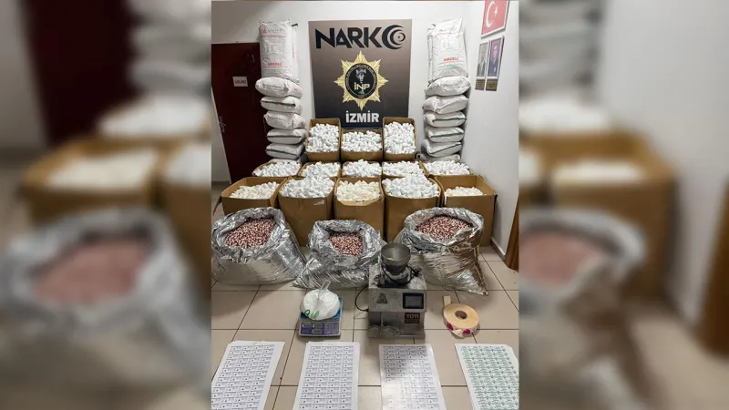 İzmirde rekor uyuşturucu hap operasyonu: 2,3 milyon hap ele geçirildi