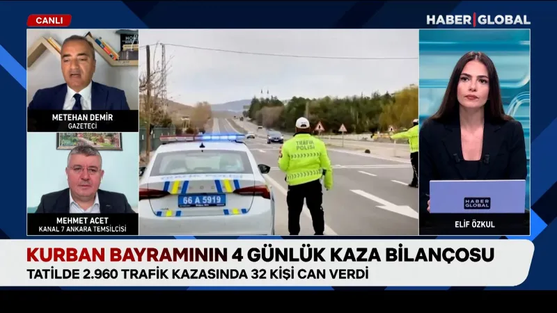 Kurban Bayramının 4 günlük kaza bilançosu: 2.960 kaza, 32 ölü