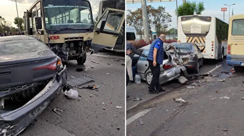 Ankara'da Minibüs Faciası! Işıklarda Bekleyen Araçlara Çarptı: 14 Yaralı!