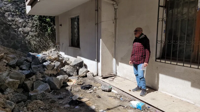 Zonguldak'ta İstinat Duvarı Çöktü! Daire Sahipleri Müteahhitle Davalık