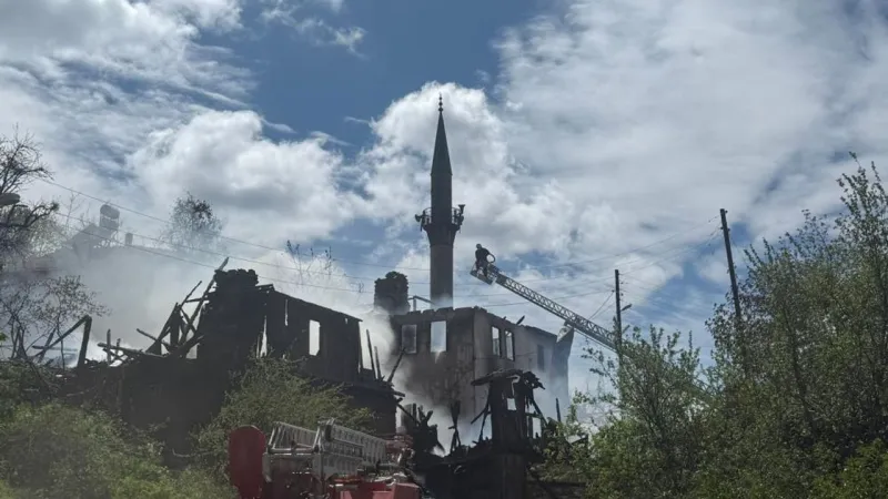 Bolu'da Korkunç Yangın! Cami Kül Oldu, Köy Halkı Şokta!